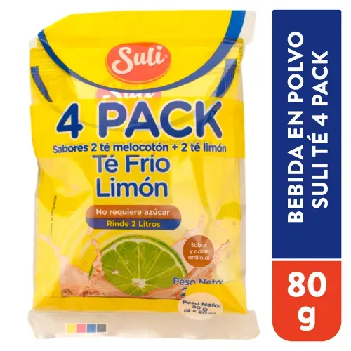 Suli Bebida En Polvo Te 4 Pack 80 g