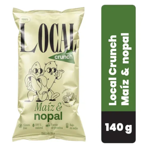 Local Crunch Chips Maiz Nopal 140g