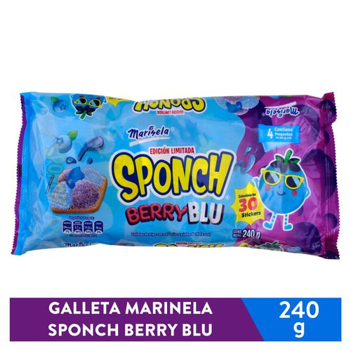 Galleta Sponch Berry Blu 4p240 Gr