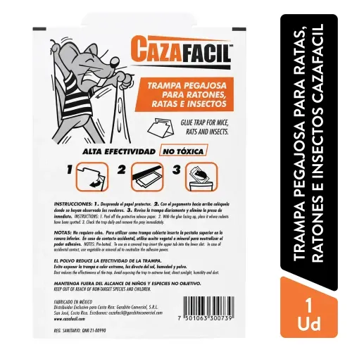 Trampa Pegajosa para Ratas Ratones e Insectos Cazafacil -1 ud