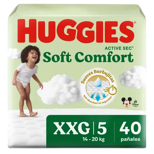 Pañales Huggies Soft Comfort Etapa 5/XXG - 40 Unidades