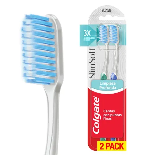 Cepillo Dental Colgate Slim Soft - 2 Pzas