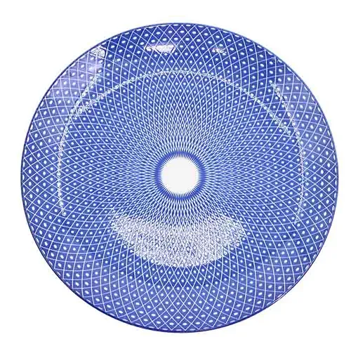 Ms Plato Plano De Porcelana 9.5  Azul