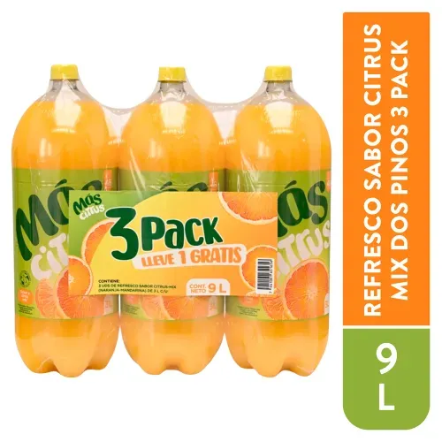 3 Pack Refresc Mas Citrus Disfrut 9000ml