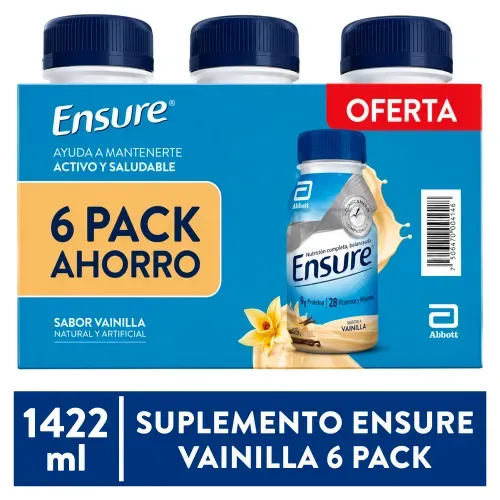 Suplemento 6 Pack Ensure Vainilla 237 ml