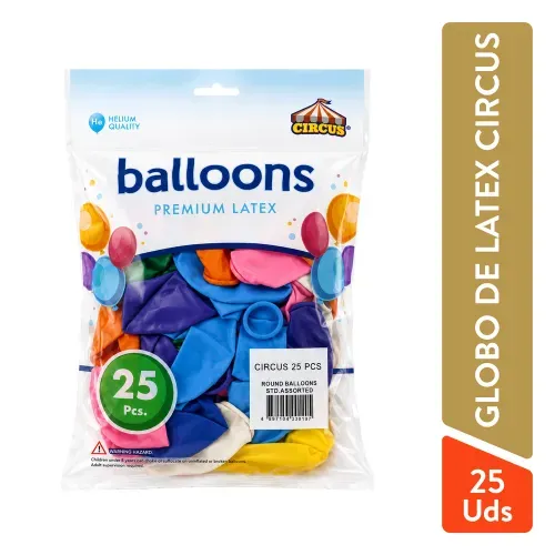 Globo de latex Circus 25 Uds