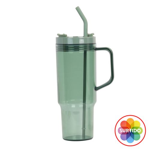 Ms Vaso De Plastico Con Pajilla 1300ml