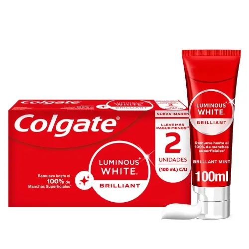 Pasta Dental Colgate Luminous White Brilliant 2 Pack - 200 ml