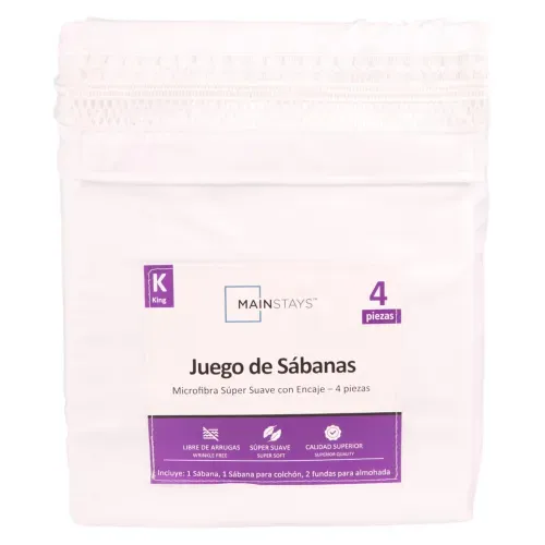 Ms Set De Sabanas Mf Blanco k