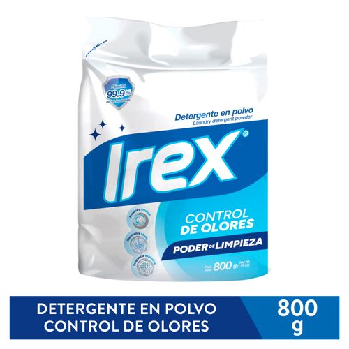 Detergente Irex Control de Olor en Polvo - 800 g