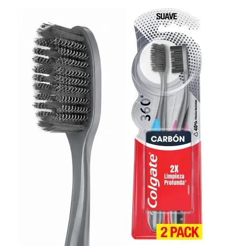 Cepillo Dental Colgate 360° Black - 2 Pack