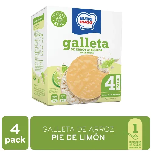 Galleta de arroz  Nutrisnacks Pie de Limón  4 pack - 100 g
