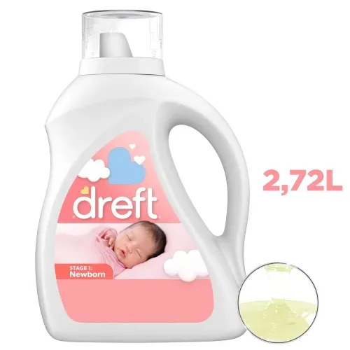 Detergente Líquido Dreft Newborn Hipoalergénico Ropa Bebé - 2.72 L