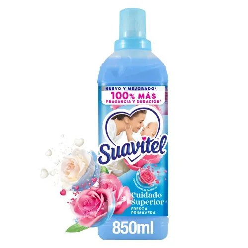 Suavizante de Telas Suavitel Cuidado Superior Fresca Primavera -850 ml