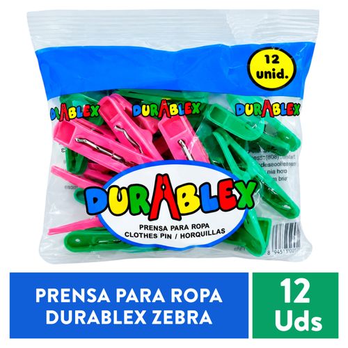 Prensa Durablex Para Ropa Zebra - 12 Unidades