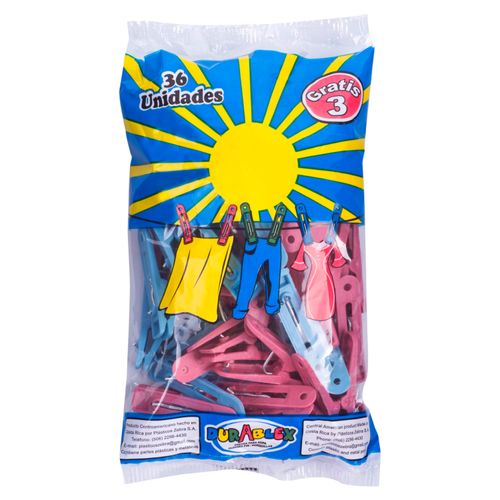 Prensa Durablex Para Ropa Plastica - 36 Unidades