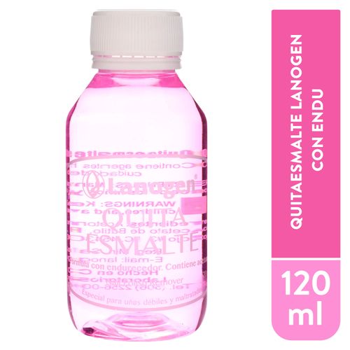 Quitaesmalte Lanogen Con Endurecedor -120ml