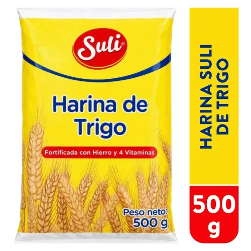 Harina de trigo Suli fortificada con hierro y vitaminas - 500 g