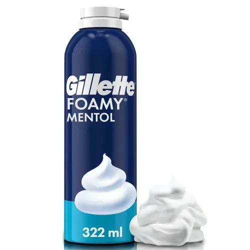 Espuma Afeitar Gillette Foamy Mentol Sensación Refrescante - 322 ml