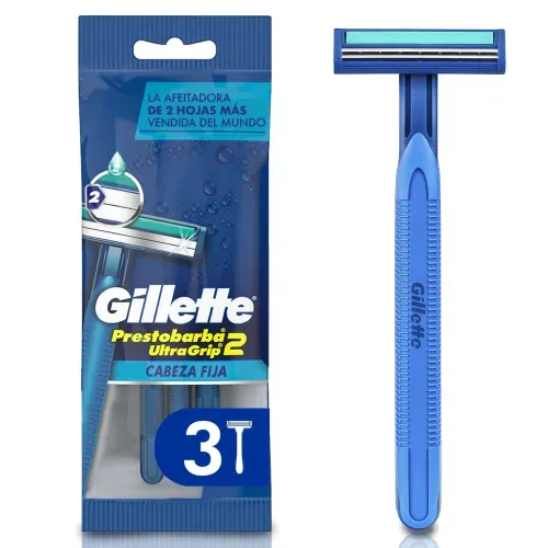 Máquina Afeitar Desechable Gillette Prestobarba2 Ultragrip - 3 Uds