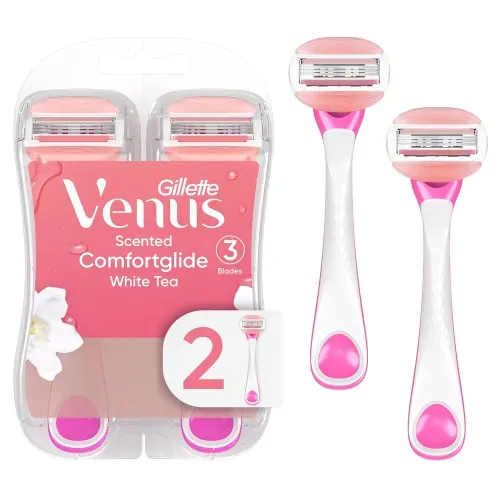 Máquina Afeitar Mujer Gillette Venus Comfortglide White Tea - 2 Uds