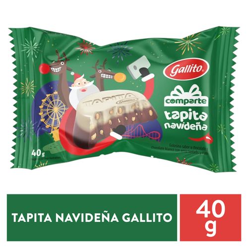 Tapita navideña Gallito sabor chocolate - 40 g