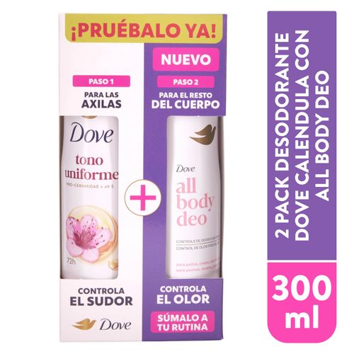 Desodorante Dove caléndula 2 pack - 600 ml