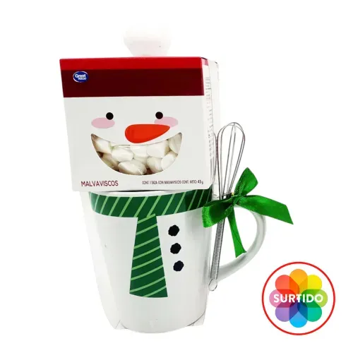 Taza Great Value Navideña Con Minimalvaviscos - 43 g