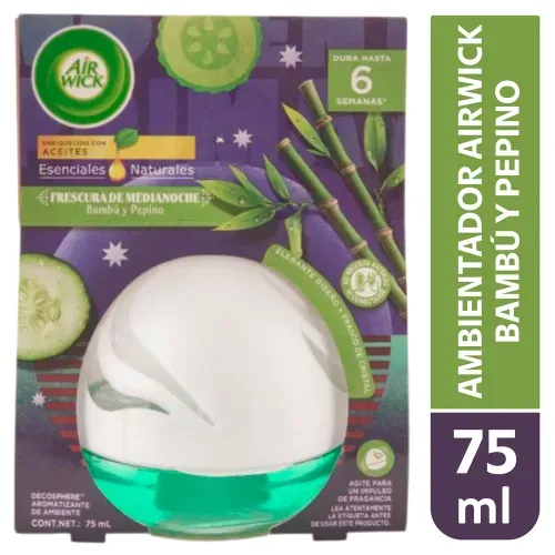 Desod Amb Airwick Decosph Bambu Pep 75ml