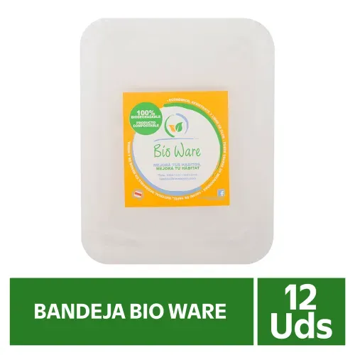 Bandeja Bio Ware desechable de papel - 12 Uds