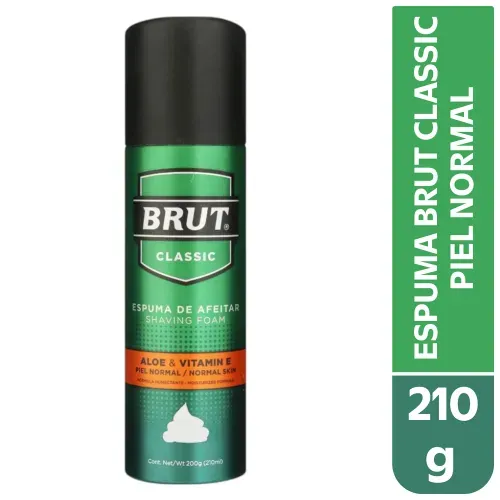 Espuma de afeitar Brut Classic para piel normal - 210 g