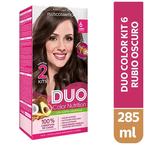 Tinte Cabello Kit Duo No. 6 Rubio Obscuro Para Caballero - 210 g