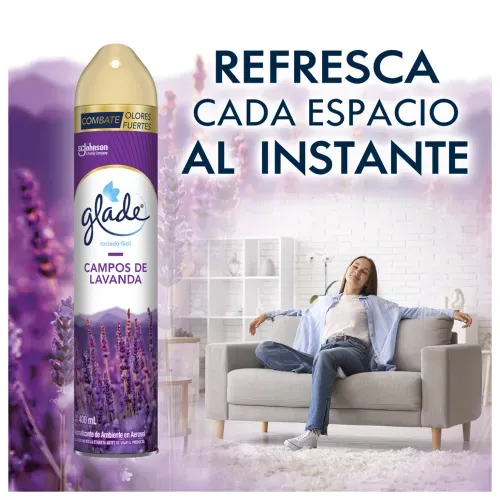 Aromatizante Glade Aerosol Campos De Lavanda - 400ml