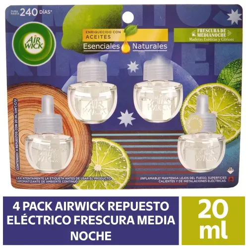 4pk Airwick Rep Elec Fres Med Noch 20ml