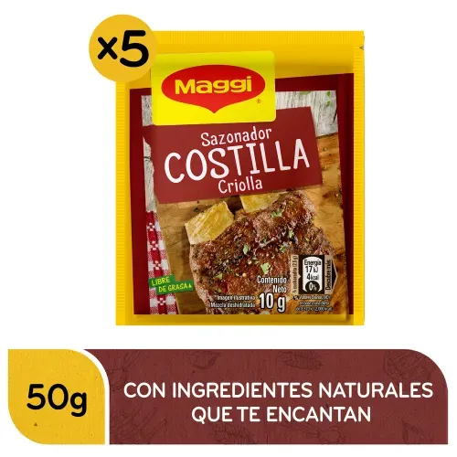 Consomé Maggi Costilla Criolla 5 Unidades - 50 g