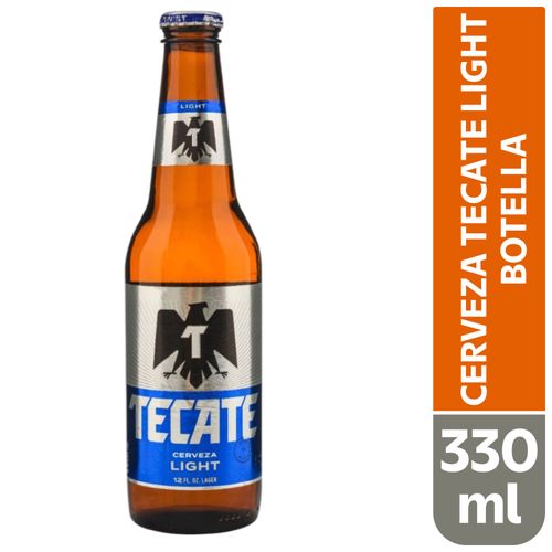 Cerveza Tecate ligth en botella - 330 ml