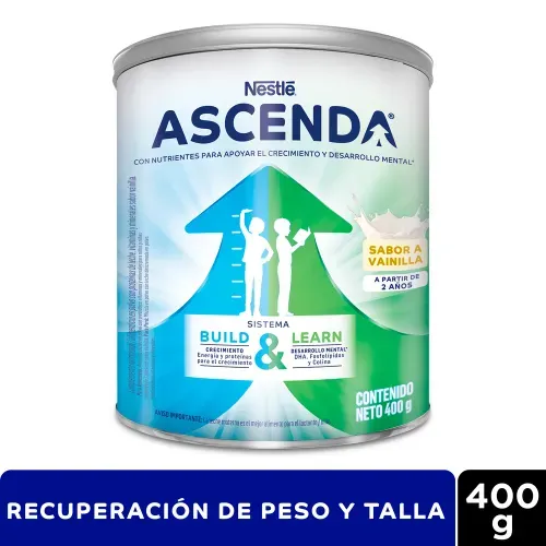 Nestlé ASCENDA® Sabor Vainilla Lata - 400 g-Precio indicado por comp polvo pediatrico