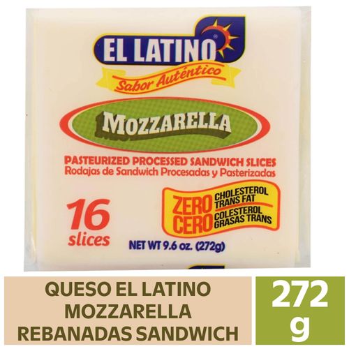Queso El Latino mozzarella rebanado - 272 g