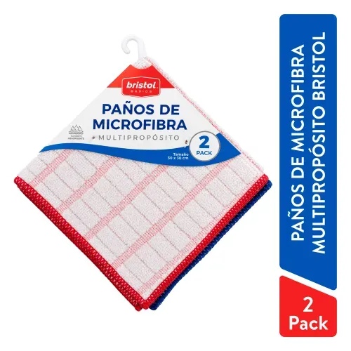 Paños de Microfibra Multipropósito Bristol 2 Pack