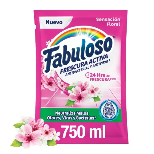 Desinfectante Multiusos Fabuloso Sensación Floral, Antibacterial Y Antiviral - 750 ml