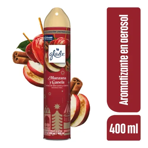 Aromatizante Glade Aerosol Manzana Y Canela - 400 ml