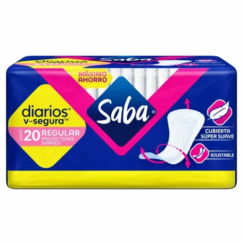 Protectores Diarios Saba V Segura Regular - 20 piezas