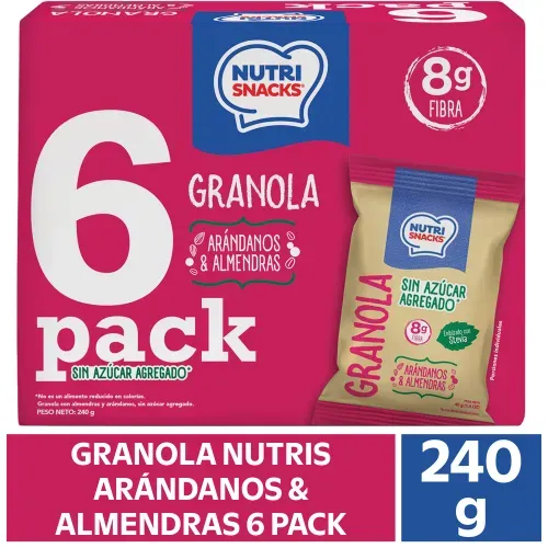 Granola Nutris Arand Almend 6p 240 g