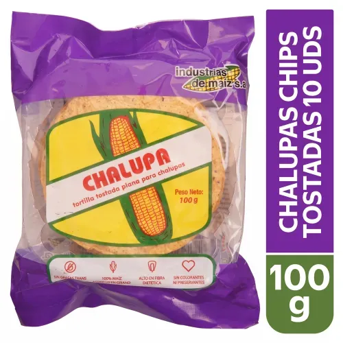 Chalupas Chips Tostadas 10 Uds - 100 g