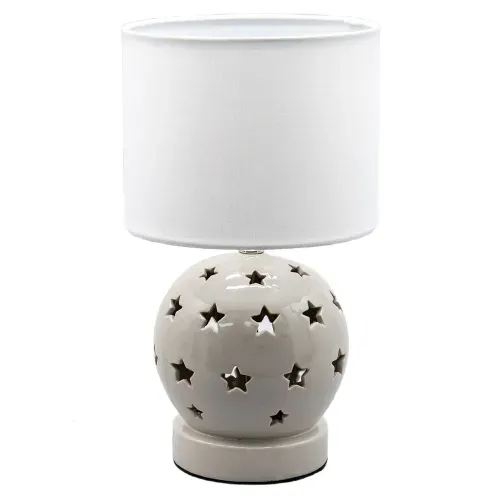 Lámpara redonda Mainstays color gris con diseño de estrellas