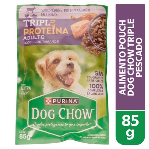 Alim Pouch Dog Chow Triple Pescado 85g