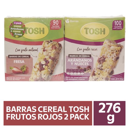 Barras Cereal Tosh Frut Roj 2 Pk 276 Gr