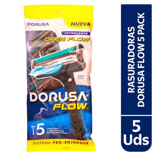 Rasuradora Dorusa Hombre Doble Hoja Flow 5 Uds