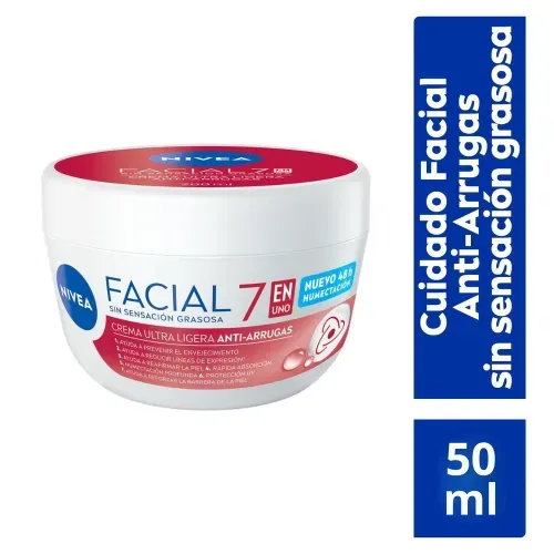 Crema Facial Nivea Hidratante Antiedad 7 En 1 Cuidado Anti-Arrugas - 50ml