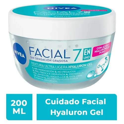 Gel Facial Nivea Refrescante Cuidado Facial  Con Ácido Hialurónico - 200 ml
